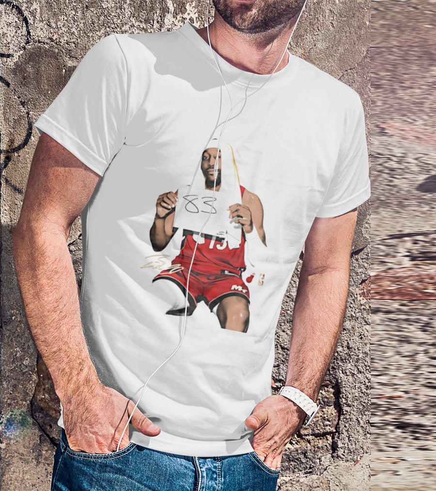 Bam 83 Miami Heat Bam Adebayo 13 Player Collage T-Shirt