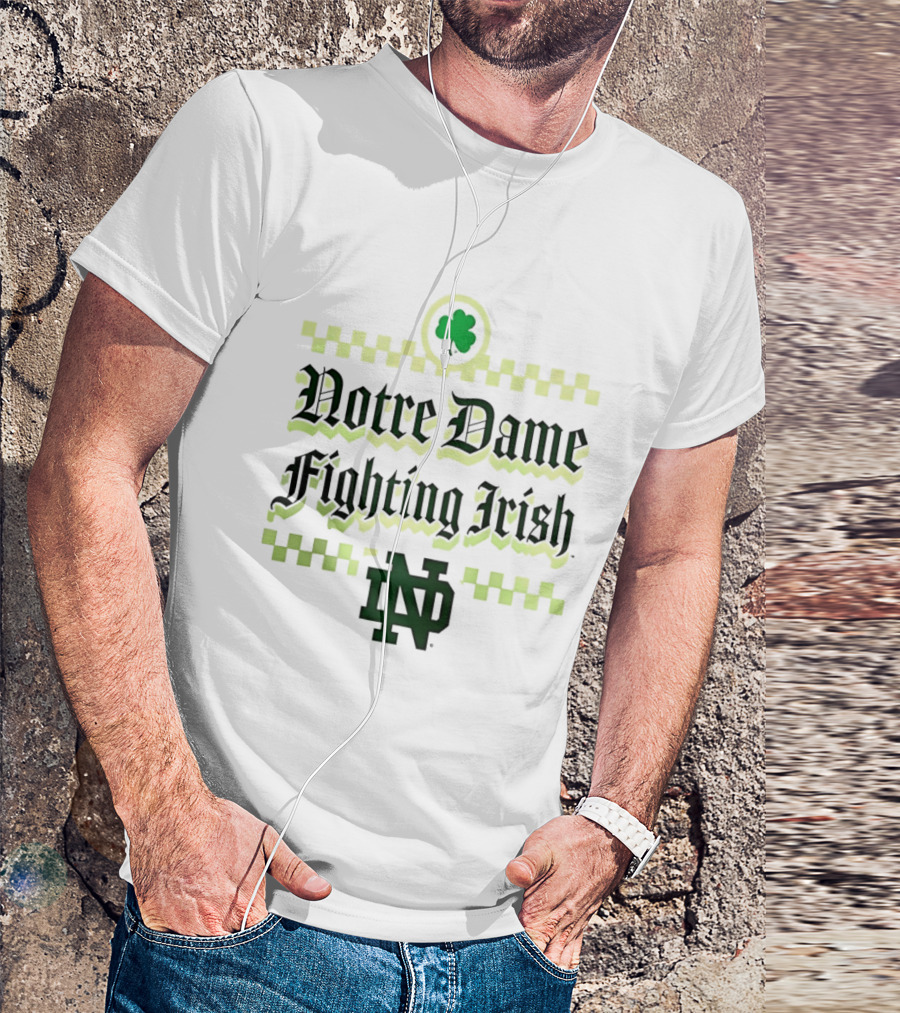 Notre Dame Fighting Irish ND Clover St Patrick's Day T-Shirt
