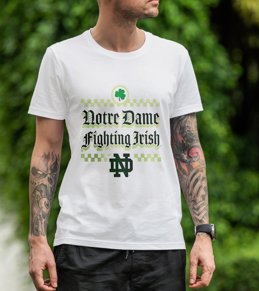 Notre Dame Fighting Irish ND Clover St Patrick's Day T-Shirt