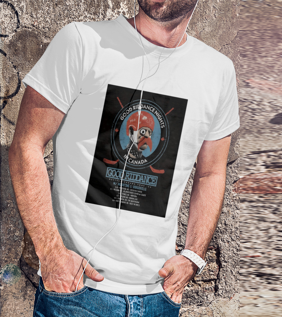 Good Riddance Nights In Canada Western Tour 2026 With Meantime And Vargouille T-Shirt