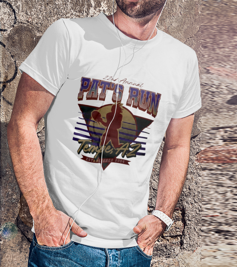 22nd Annual Pat's Run Tempe AZ Football Legacy Established 2004 T-Shirt