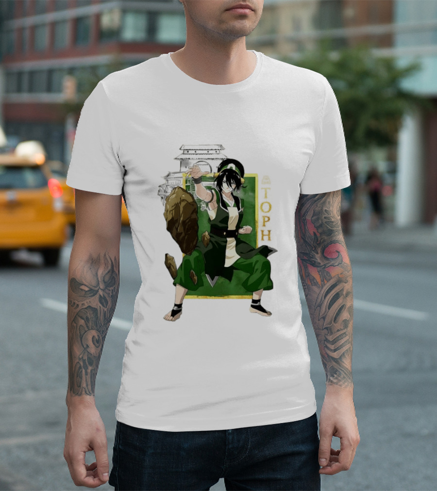 Toph Beifong Earthbending Avatar Character Art With Ba Sing Se T-Shirt