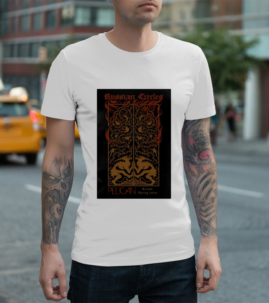 Russian Circles Pelican Europe Spring 2026 Tour Fantasy Artistry T-Shirt