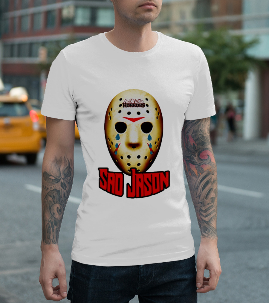Astros Horrors Sad Jason Voorhees Mask Baseball Tears T-Shirt