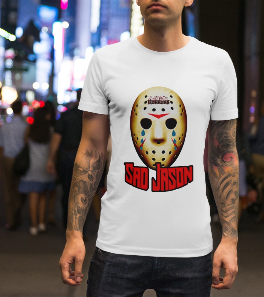 Astros Horrors Sad Jason Voorhees Mask Baseball Tears T-Shirt