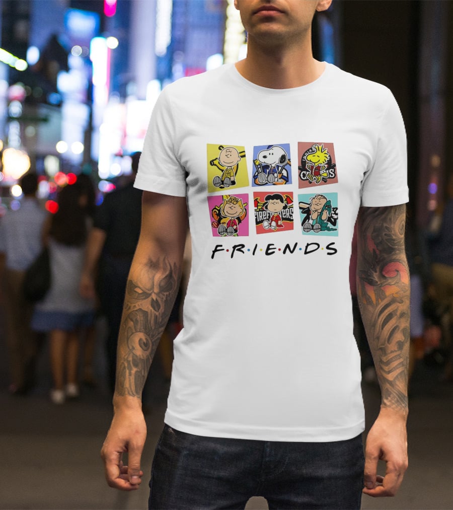FRIENDS Peanuts Characters Indianapolis Colts, Firefighters, And Snoopy T-Shirt