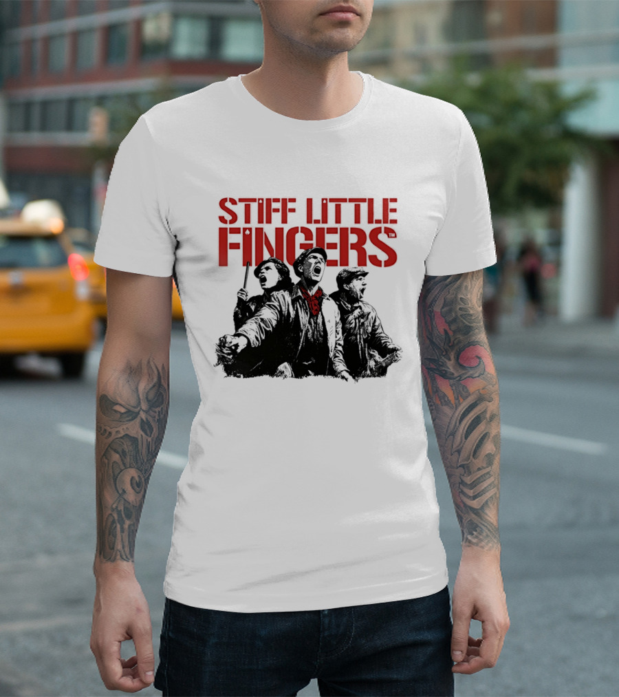 Stiff Little Fingers Raise Your Voice Tour Ecru T-Shirt