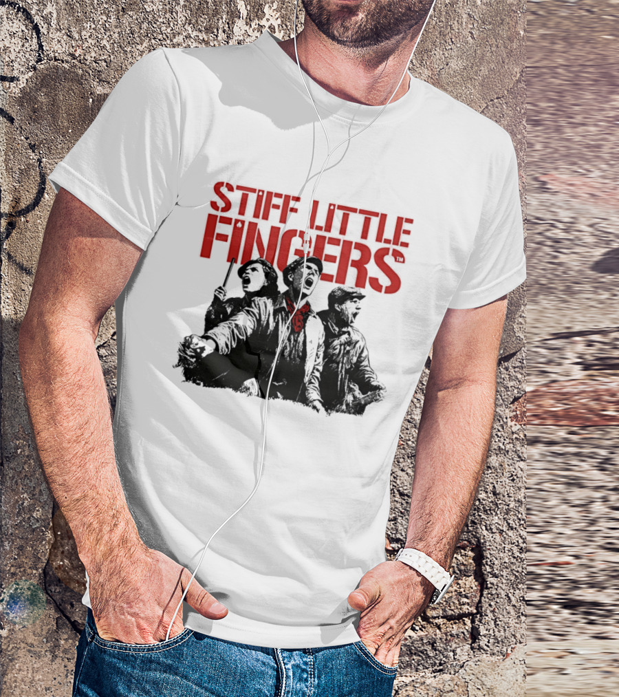 Stiff Little Fingers Raise Your Voice Tour Ecru T-Shirt