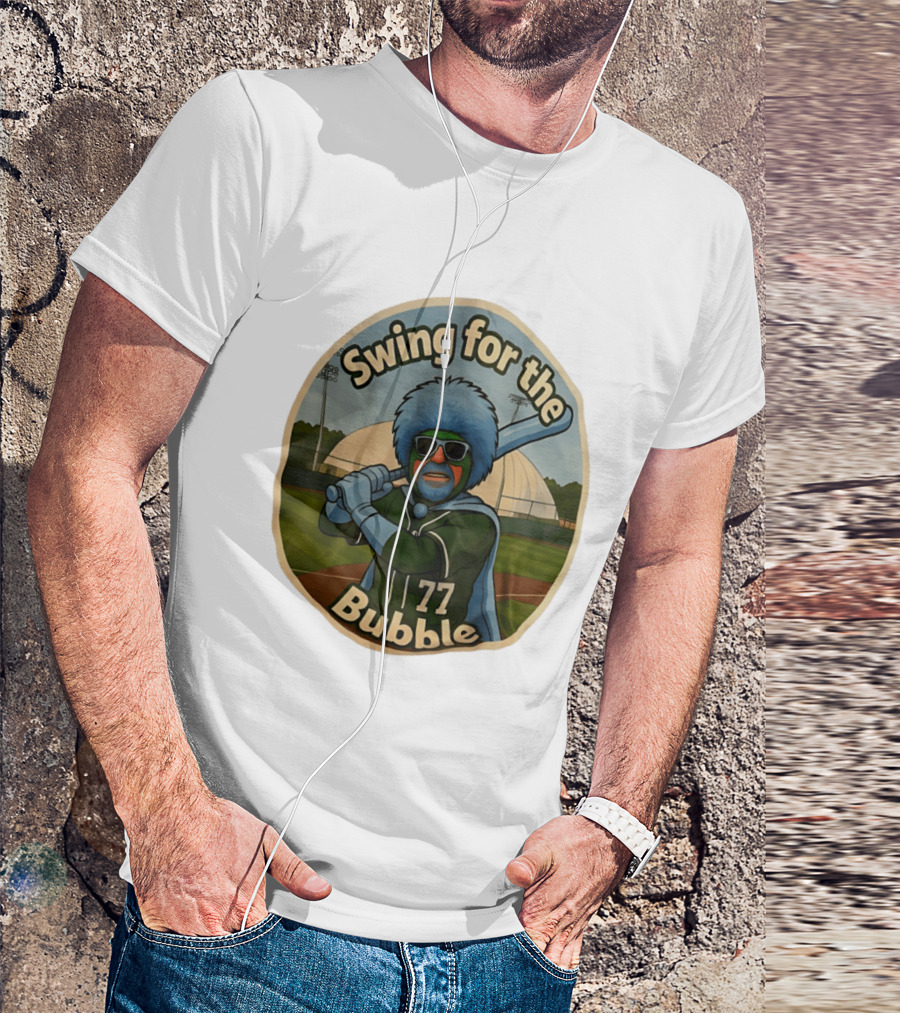 Swing For The Bubble 77 Tulane Green Wave Baseball T-Shirt