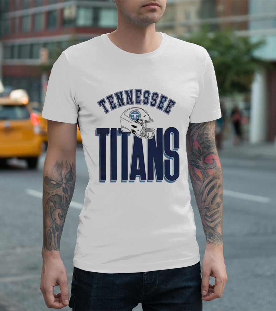 Tennessee Titans Helmet Gameday Couture Fierce Focus Relaxed Fit T-Shirt