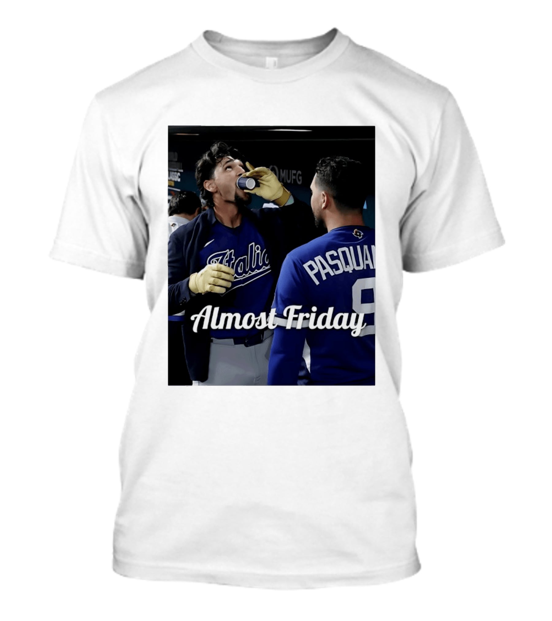 Italy World Baseball Classic Espresso Shot Almost Friday Pasquale T-Shirt