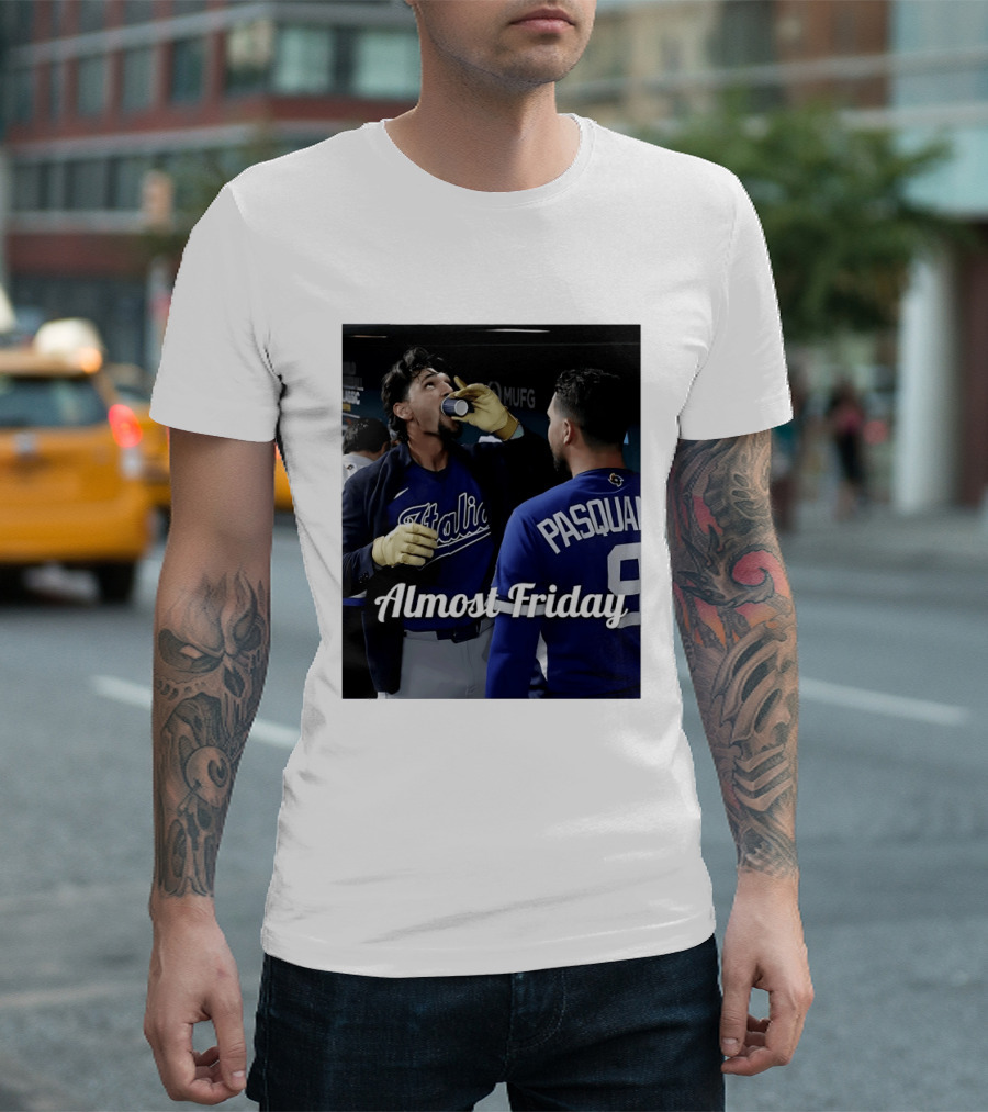 Italy World Baseball Classic Espresso Shot Almost Friday Pasquale T-Shirt