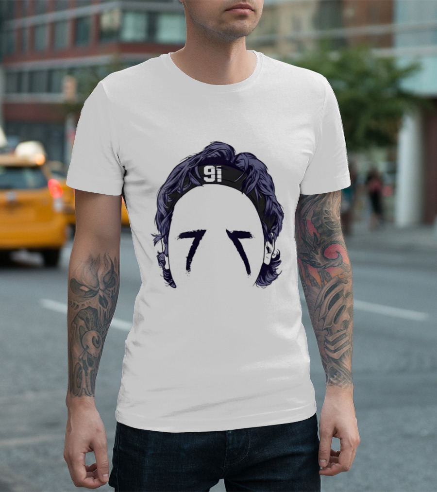 91 Headband Purple Hair Eye Black T-Shirt