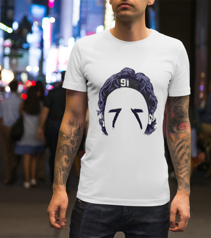 91 Headband Purple Hair Eye Black T-Shirt