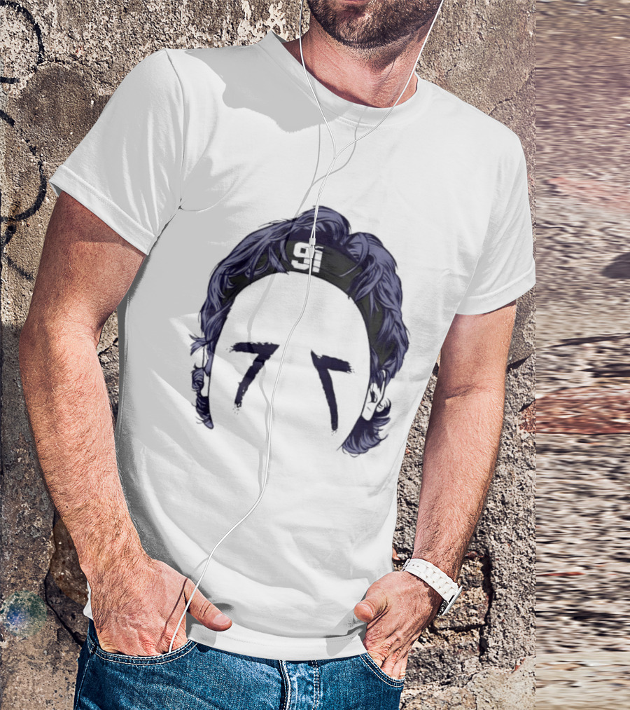 91 Headband Purple Hair Eye Black T-Shirt