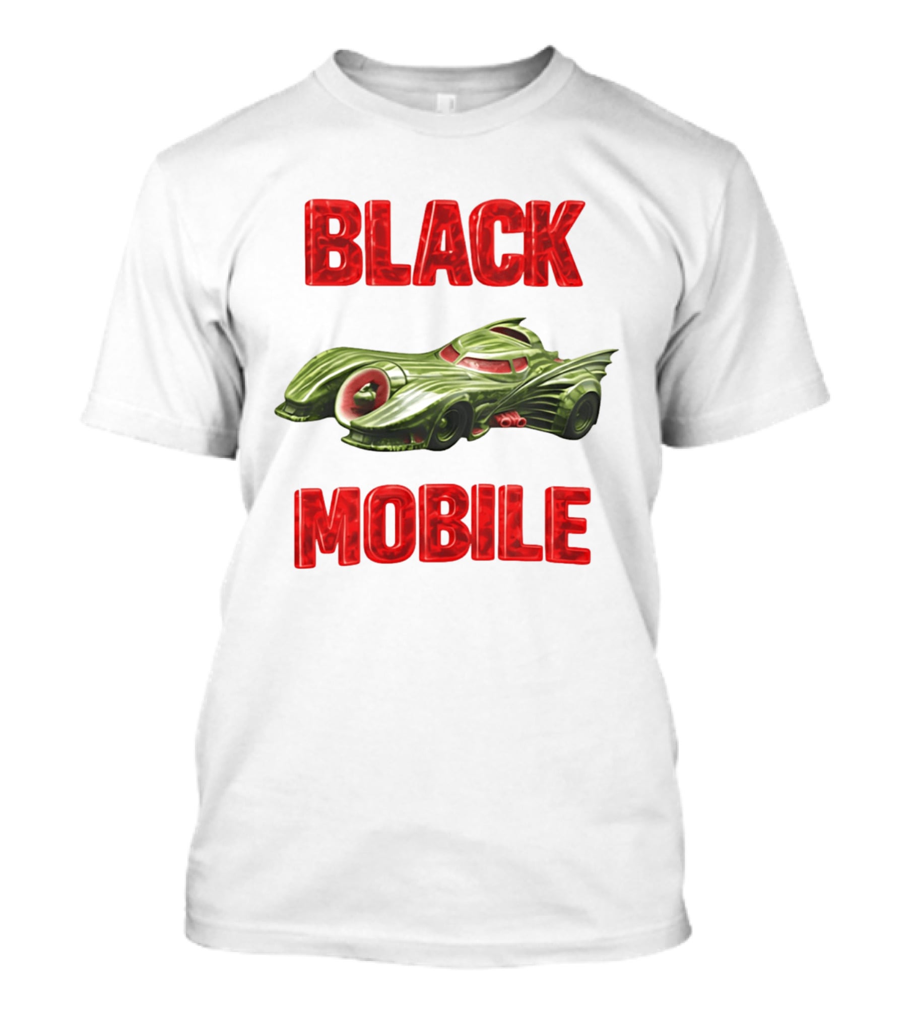 BLACK MOBILE Car Retro Inspired Vehicle T-Shirt