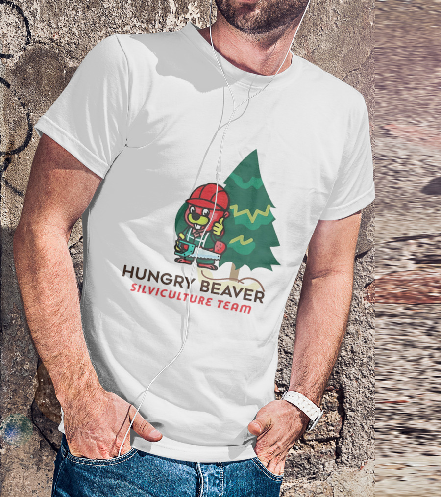 Hungry Beaver Silviculture Team Chainsaw And Tree T-Shirt
