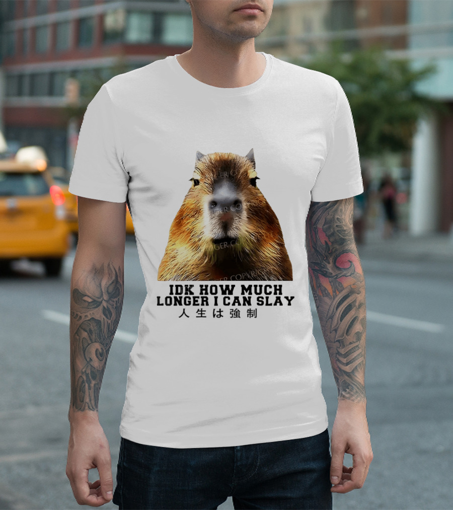 Capybara Idk How Much Longer I Can Slay T-Shirt