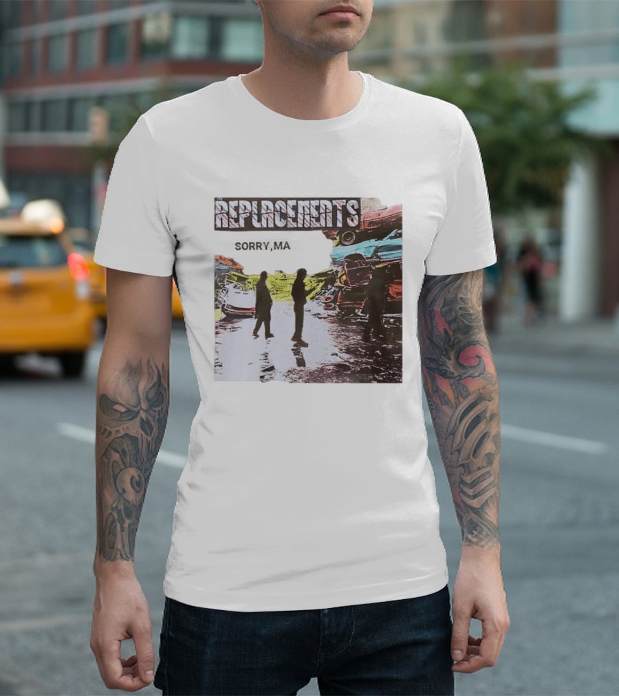 Replacements Sorry Ma Forgot To Take Out The Trash Album Cover Rustic Junkyard Scene T-Shirt