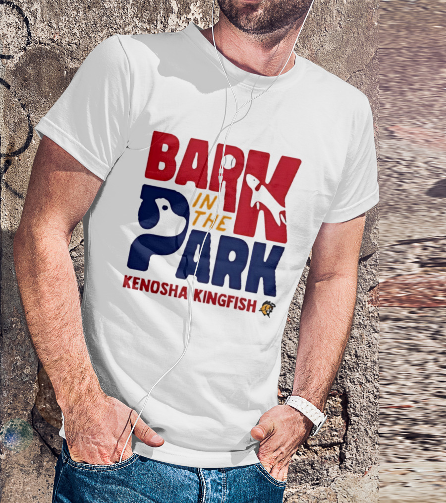 Kenosha Kingfish Bark In The Park Event With Playful Dog And Fish T-Shirt