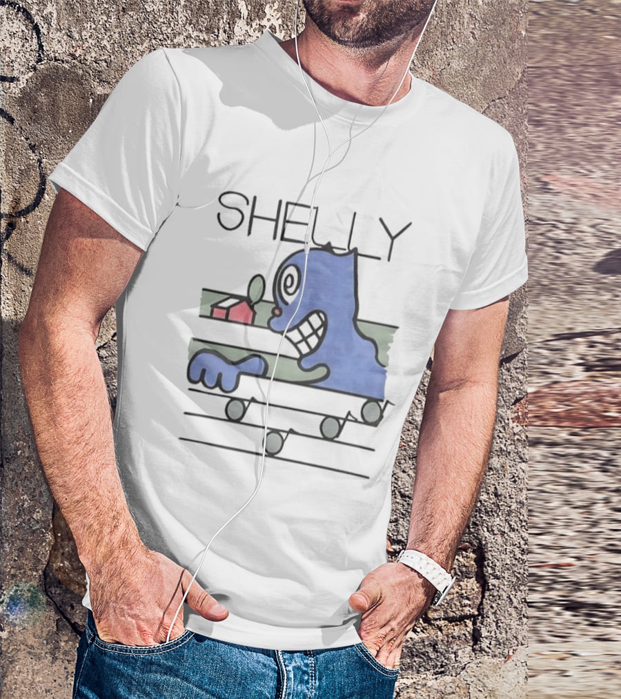 Shelly Cartoon Character With House And Music Notes T-Shirt