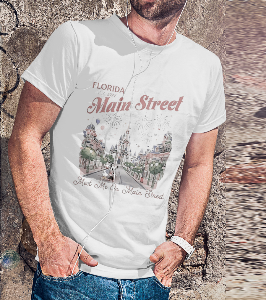 Florida Main Street Est 1971 Meets Me On Main Street Minnie Mickey T-Shirt
