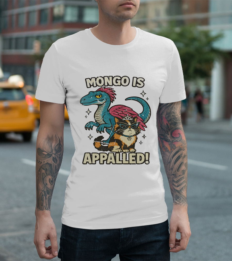 Mongo Is Appalled Dungeon Crawler Carl Dinosaur And Cat T-Shirt