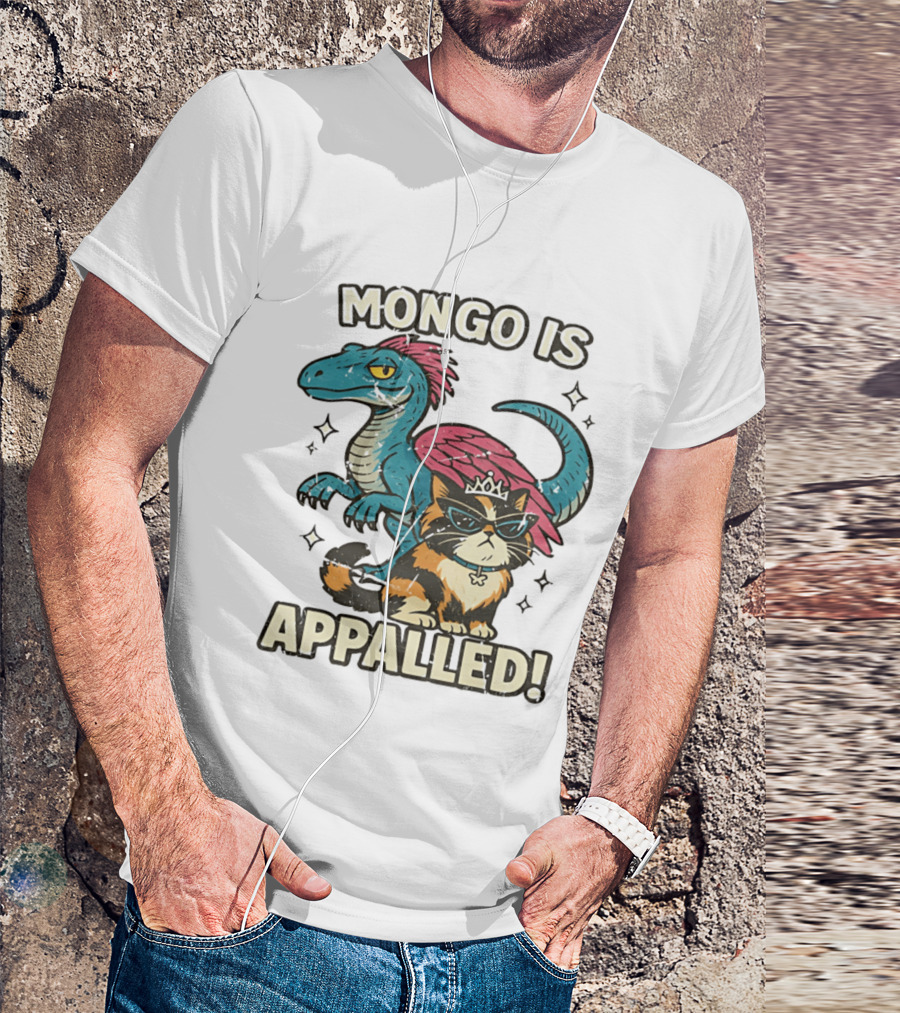Mongo Is Appalled Dungeon Crawler Carl Dinosaur And Cat T-Shirt
