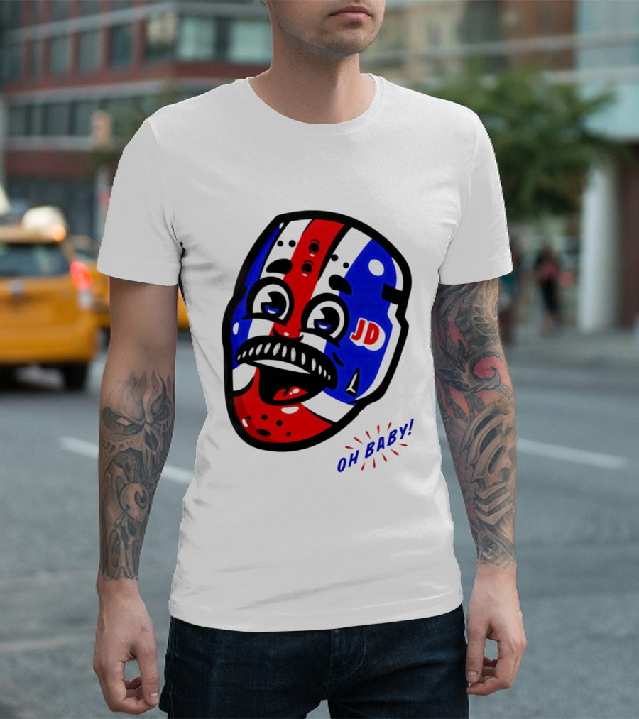 New York Rangers Goalie Mask JD Oh Baby Happy Friday T-Shirt