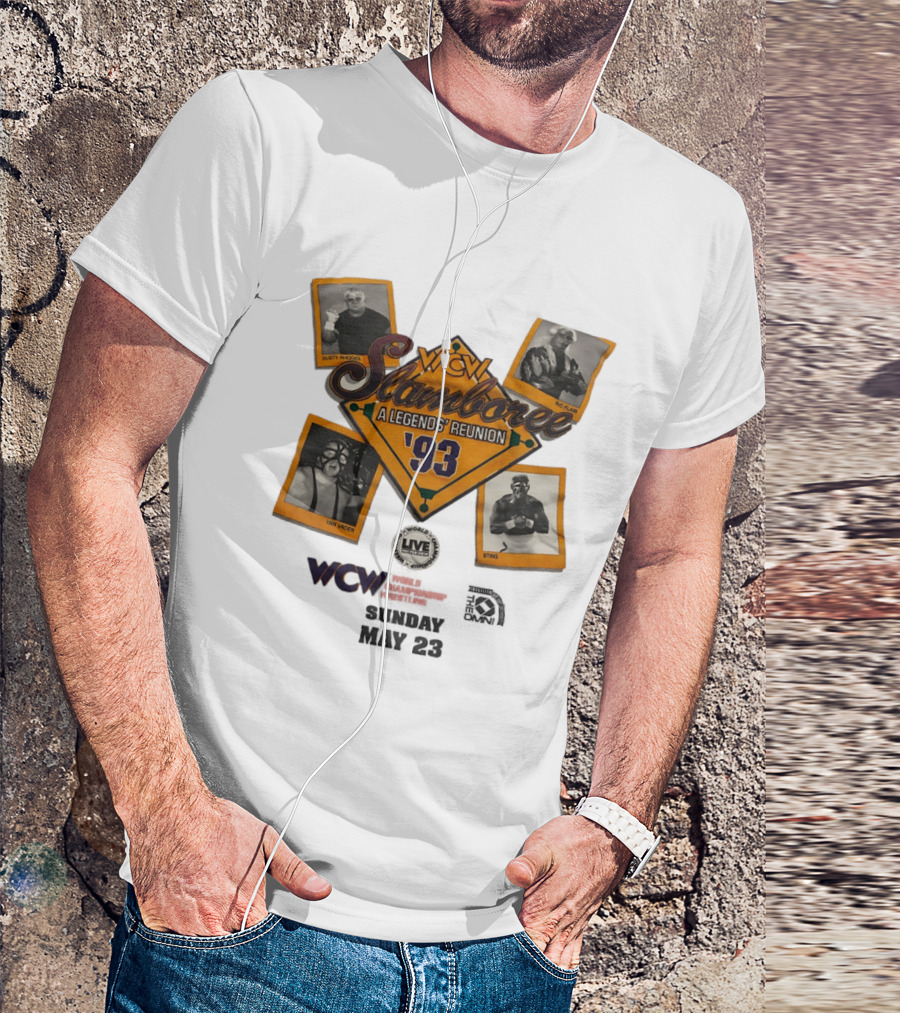 WCW Slamboree 1993 A Legends' Reunion Dusty Rhodes Ric Flair Van Vader Sting T-Shirt
