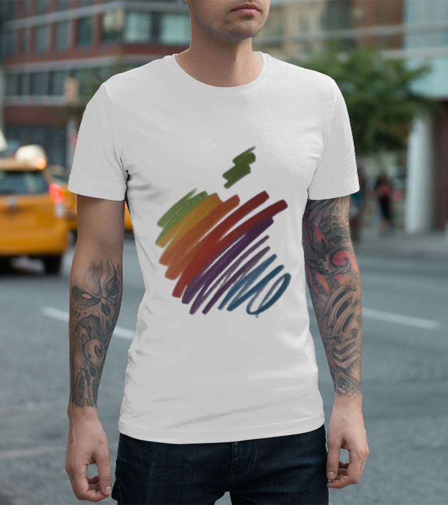 Apple 50th Anniversary Rainbow Logo Classic Multicolor 2026 T-Shirt
