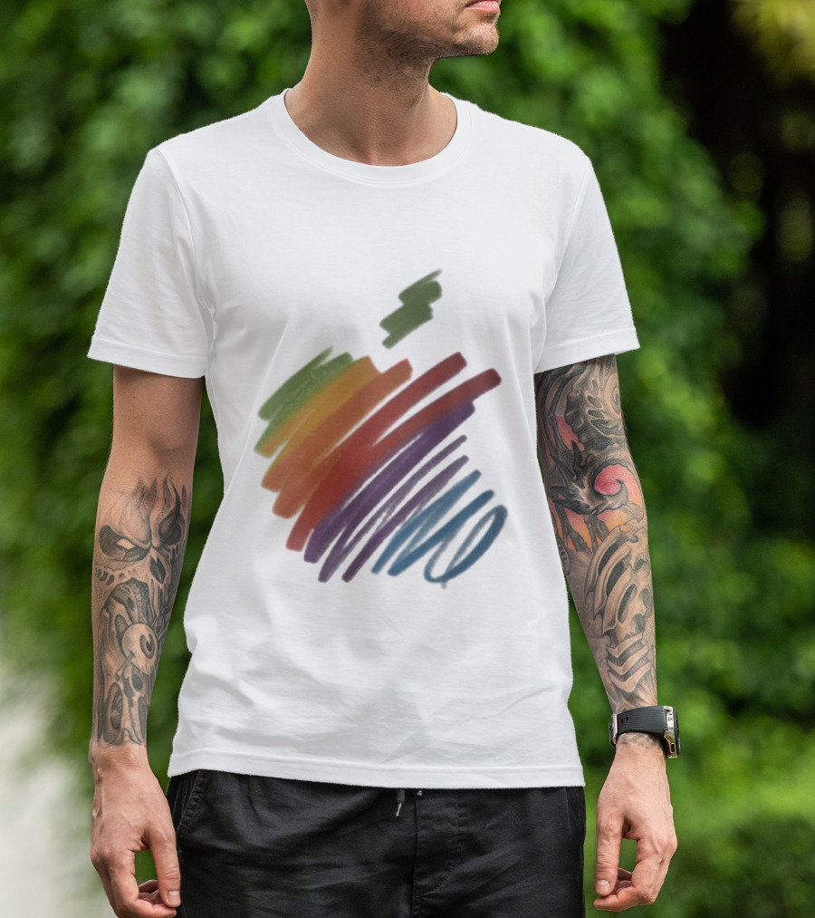 Apple 50th Anniversary Rainbow Logo Classic Multicolor 2026 T-Shirt