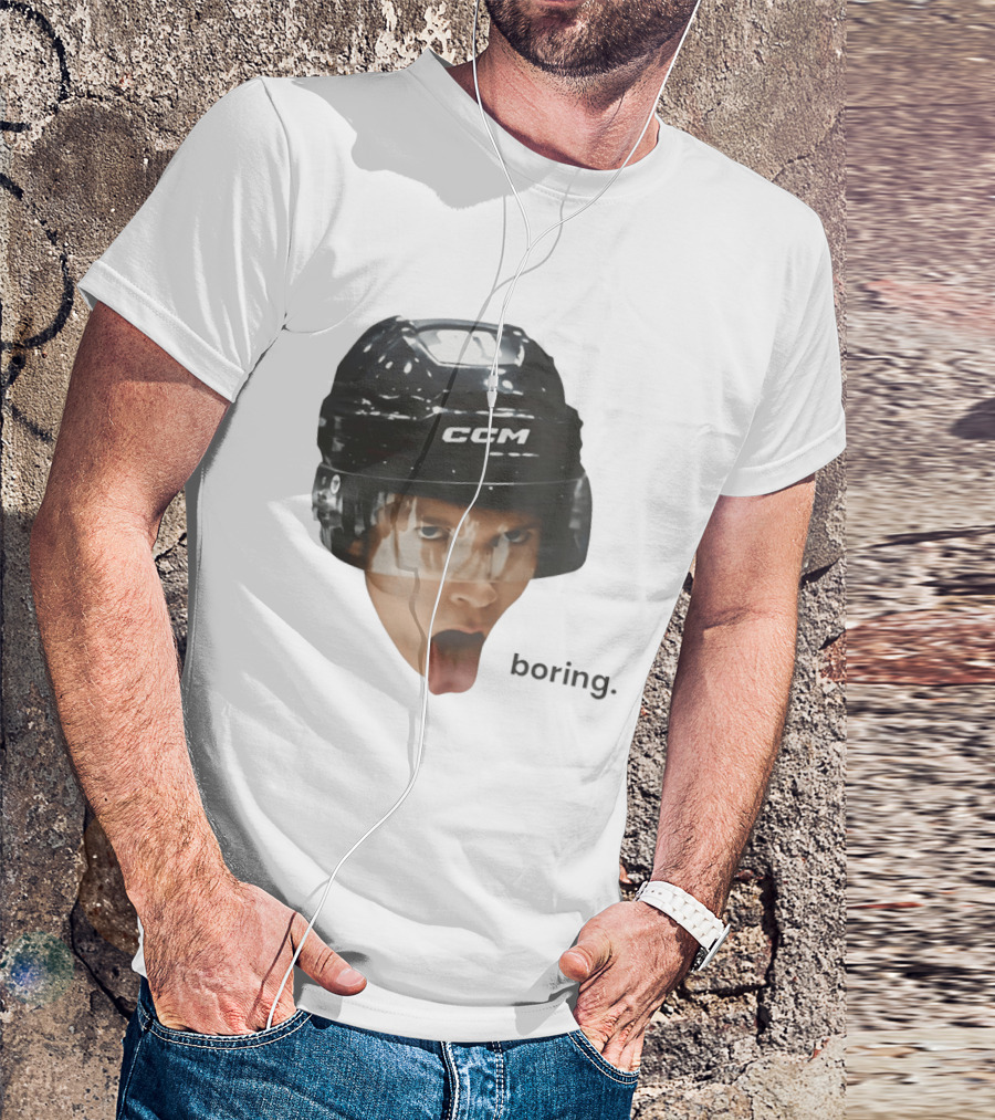 Ilya Rozanov Connor Storrie CCM Heated Rivalry 2026 Boring Helmet Tongue Out T-Shirt