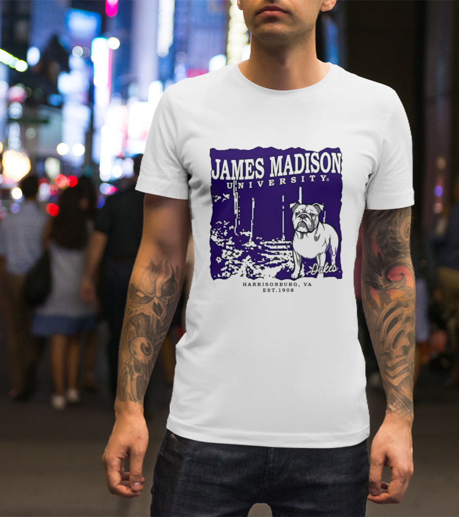 James Madison University Dukes Harrisonburg VA Est 1908 Bulldog T-Shirt