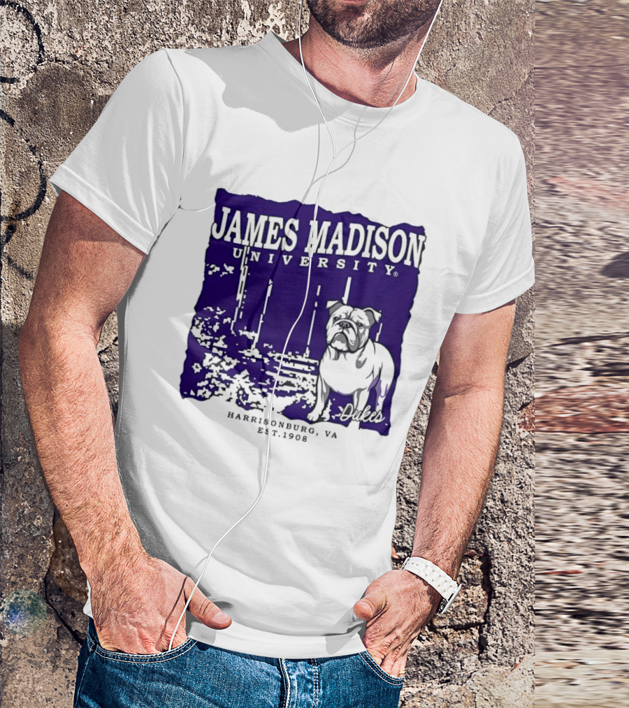 James Madison University Dukes Harrisonburg VA Est 1908 Bulldog T-Shirt