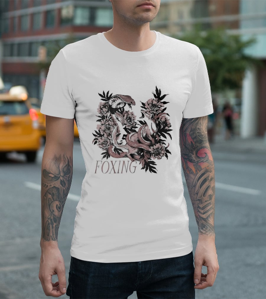 Foxing Snake And Fox Floral T-Shirt
