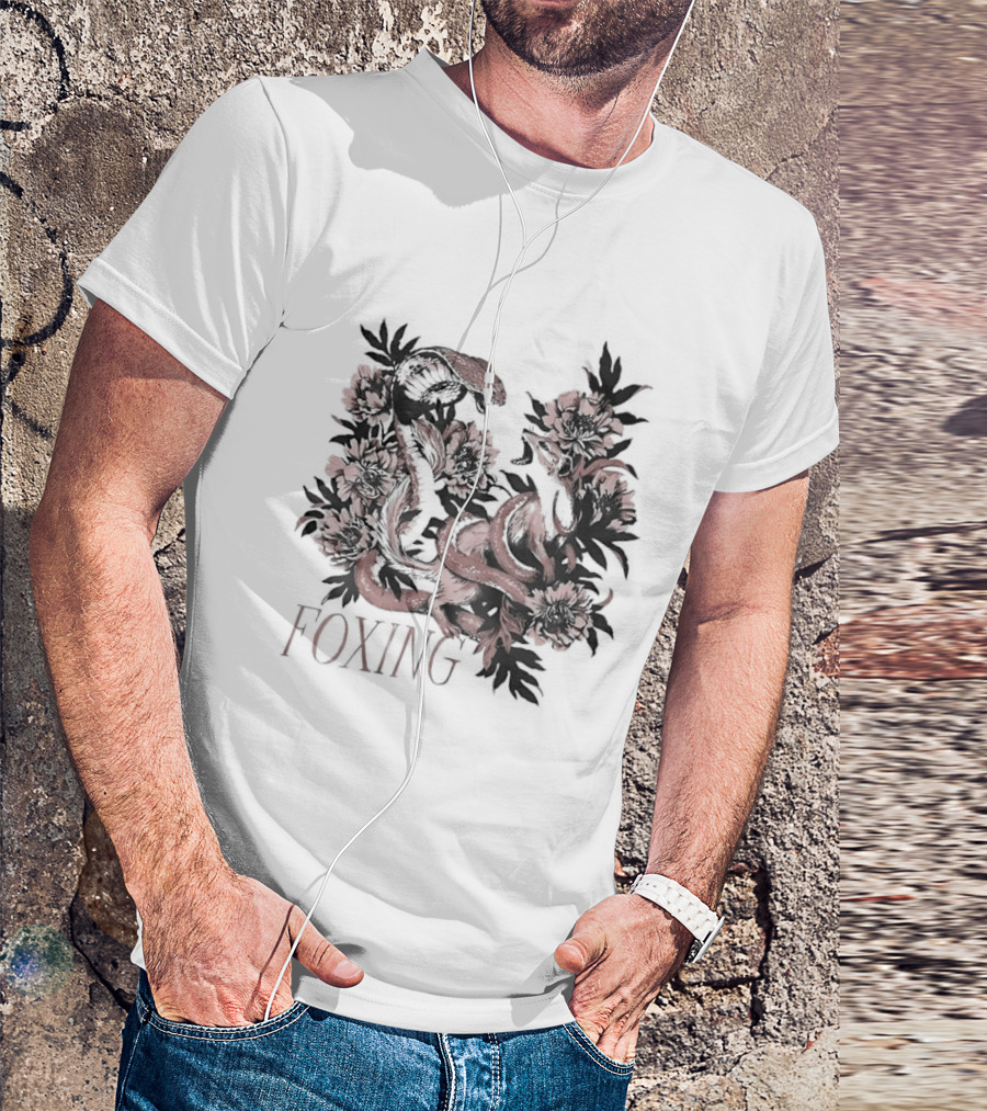 Foxing Snake And Fox Floral T-Shirt