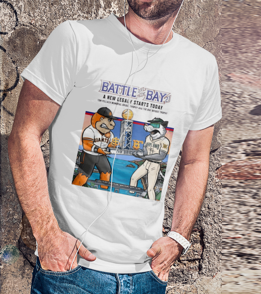 Battle Of The Bay Oakland Ballers Giants New Legacy Series The Bridge T-Shirt
