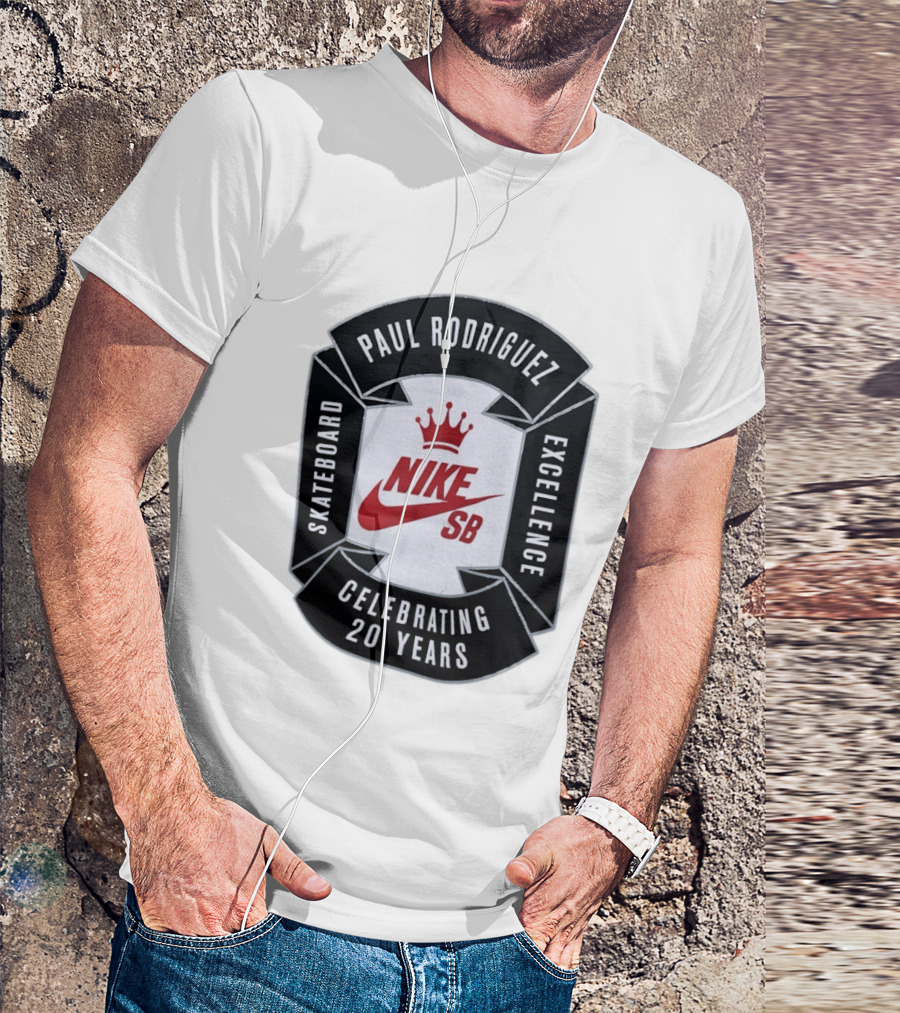Paul Rodriguez Nike SB Skateboard Excellence Celebrating 20 Years T-Shirt