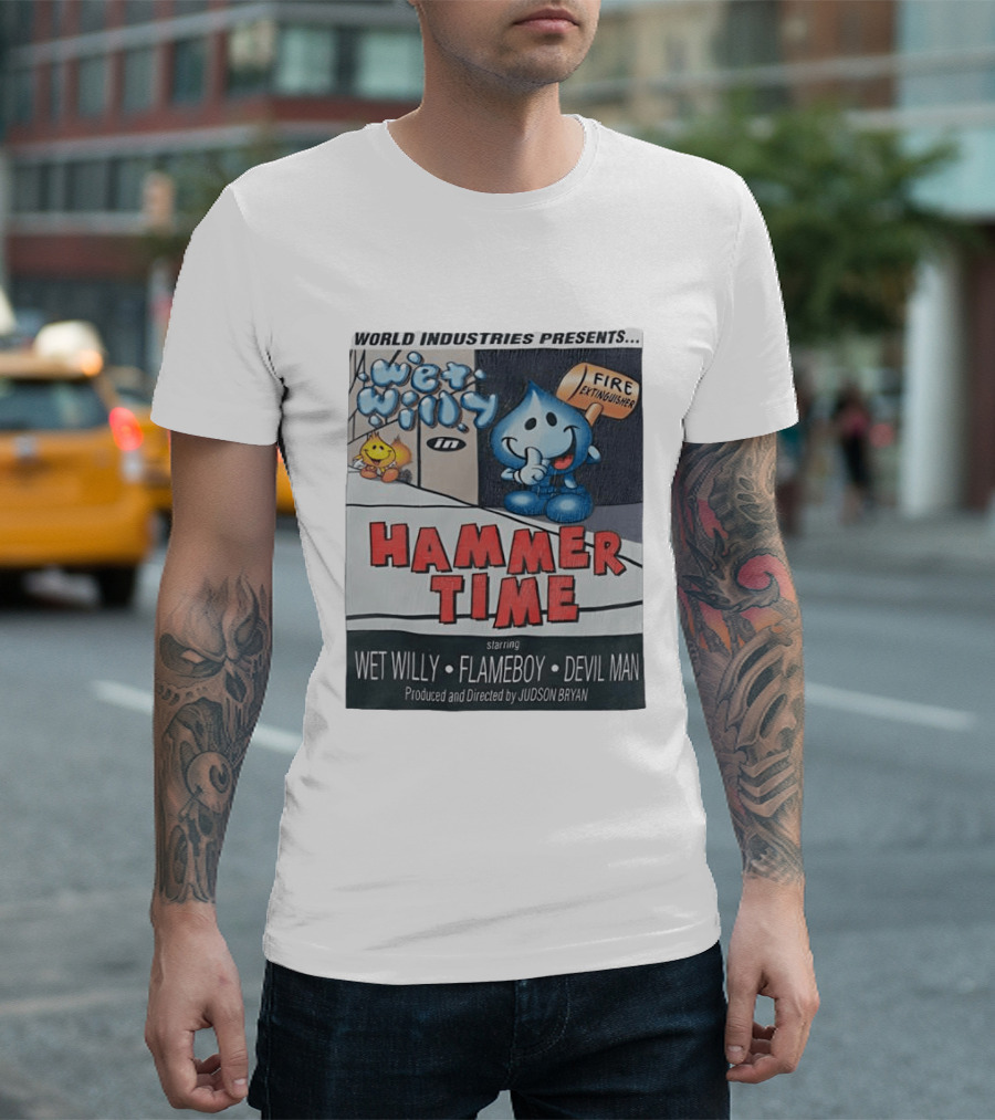 World Industries Wet Willy Flameboy Hammer Time Featuring Devil Man T-Shirt