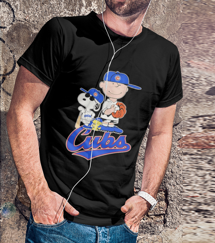 Peanuts Snoopy Woodstock Charlie Brown Chicago Cubs Baseball MLB 2026 T-Shirt