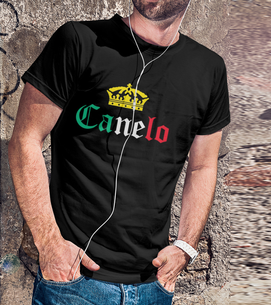 Canelo Crown Mexican Flag Colors Boxing Champion T-Shirt