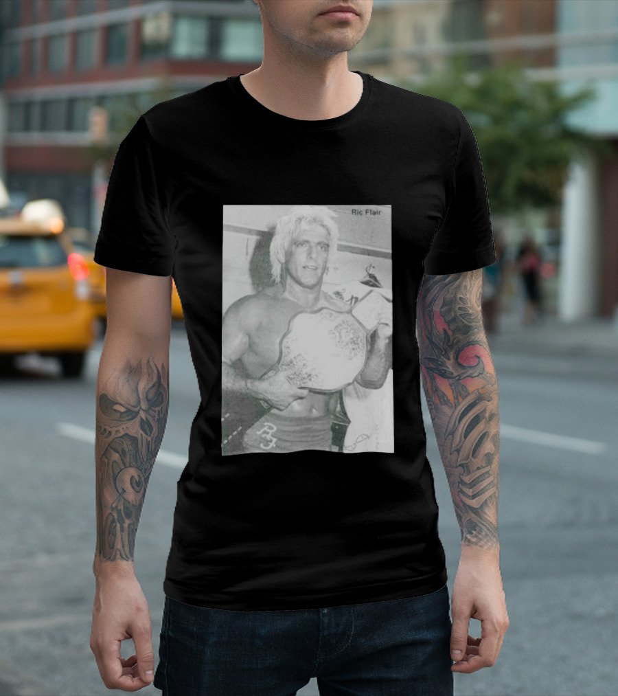 Ric Flair The Nature Boy Championship Belt Vintage Photo T-Shirt