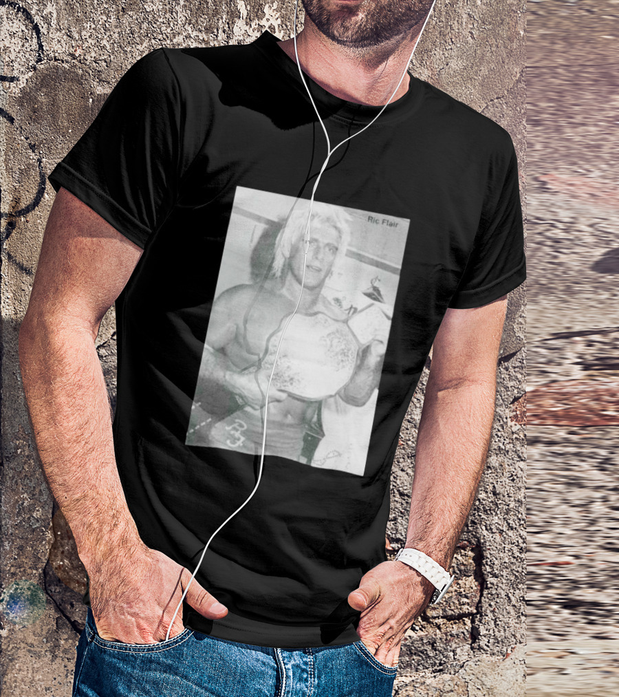 Ric Flair The Nature Boy Championship Belt Vintage Photo T-Shirt