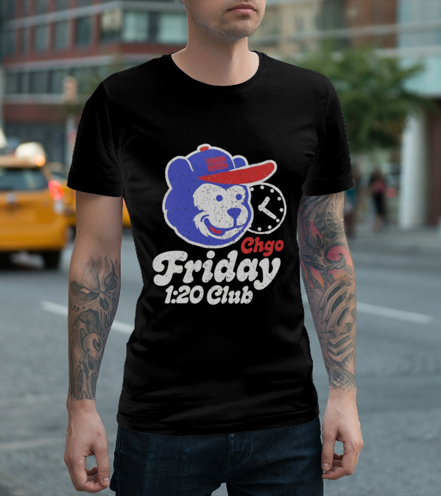 CHGO Friday 1 20 Club Bear Cubs Logo Vintage Cap T-Shirt