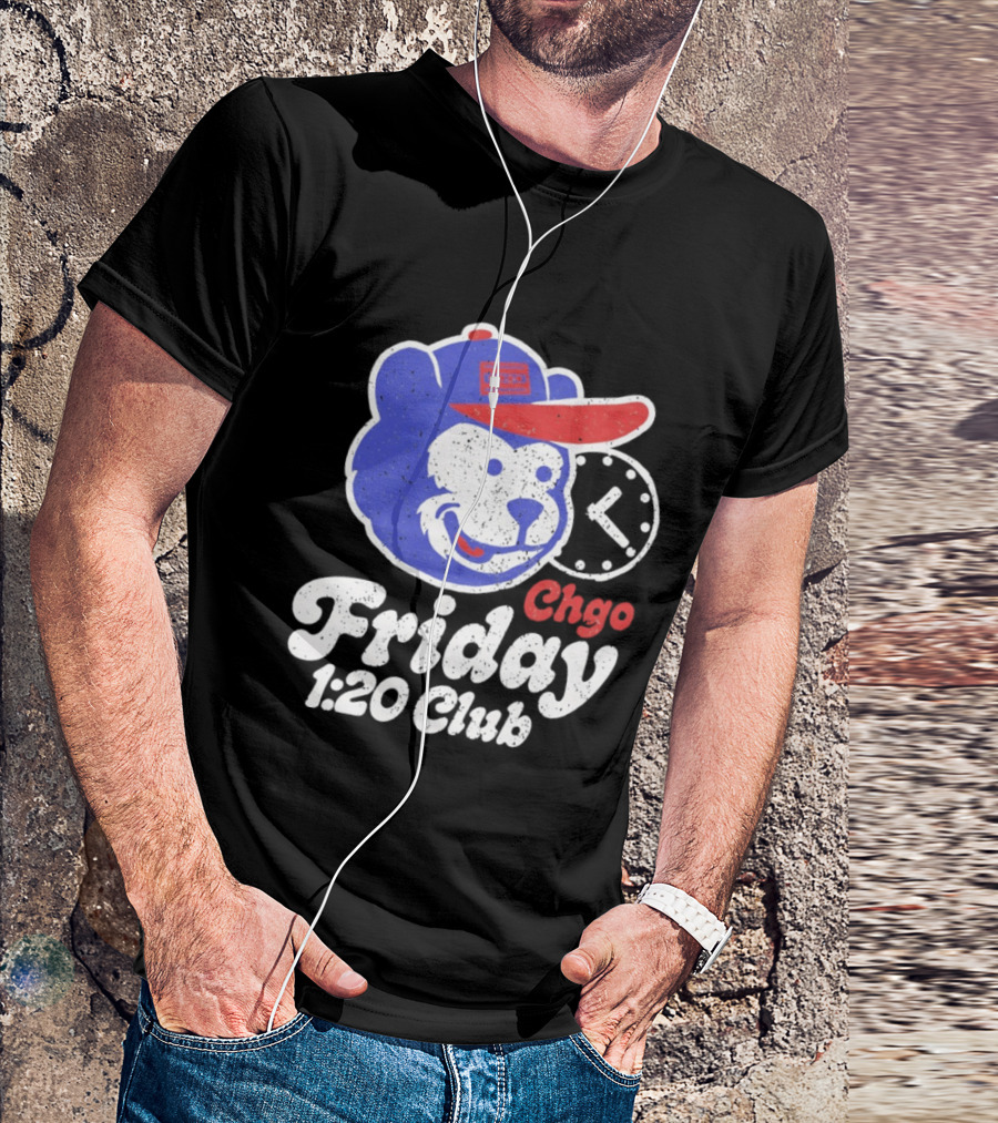 CHGO Friday 1 20 Club Bear Cubs Logo Vintage Cap T-Shirt