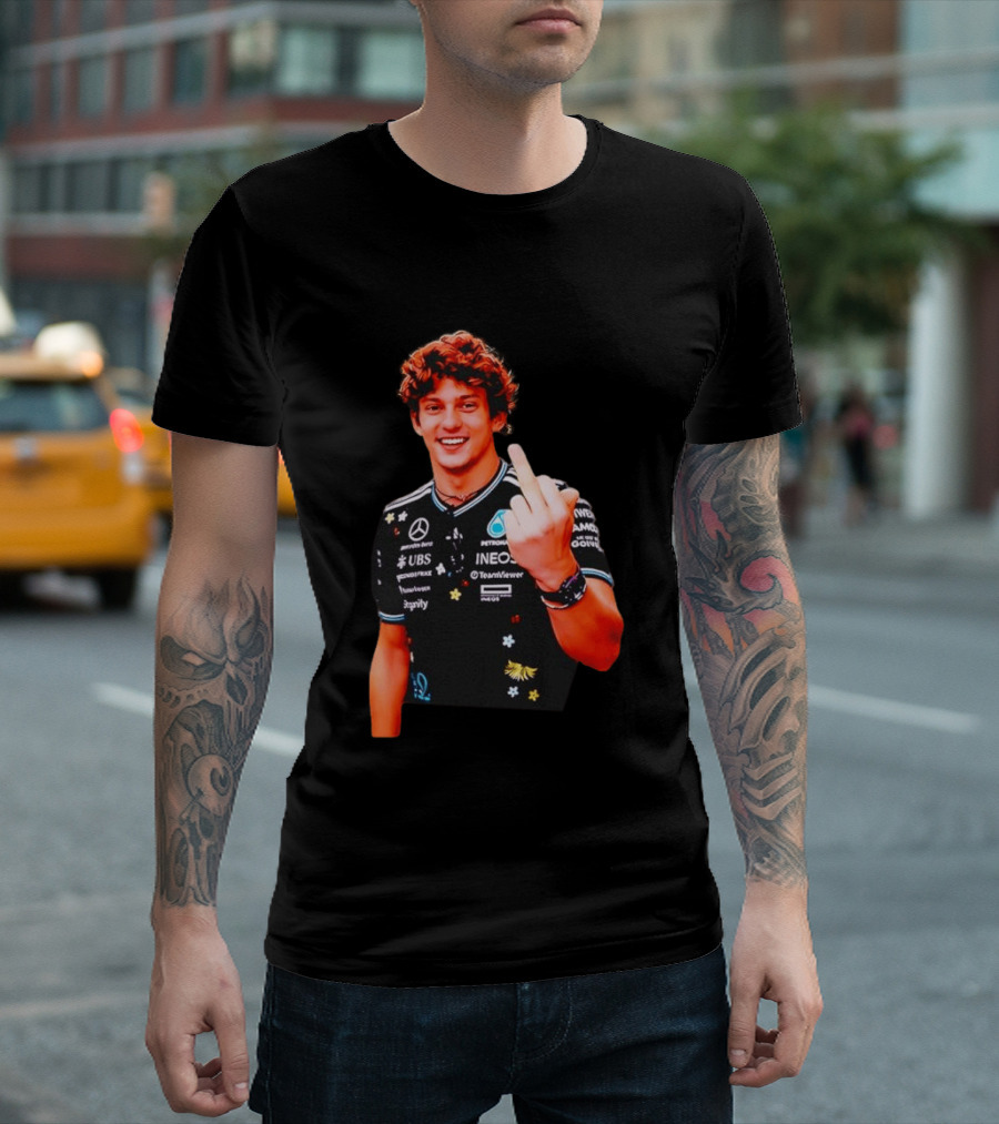 Kimi Antonelli F1 Racer Gesture Ineos Mercedes Team Viewer Racing T-Shirt