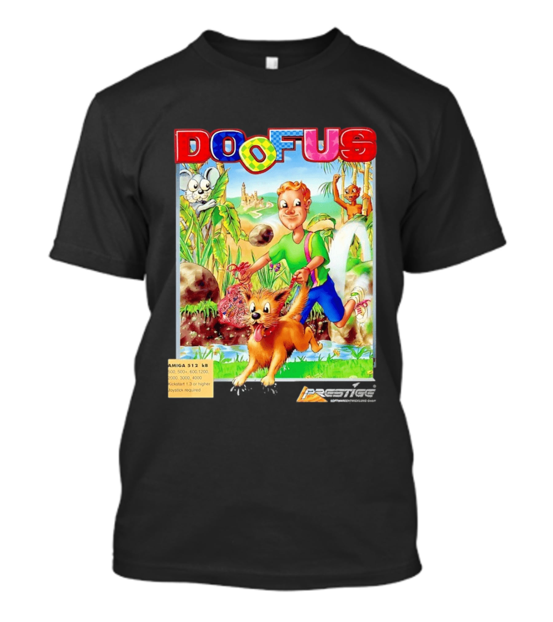 DOOFUS Amiga 512 KB Joystick Required Platformer Game T-Shirt