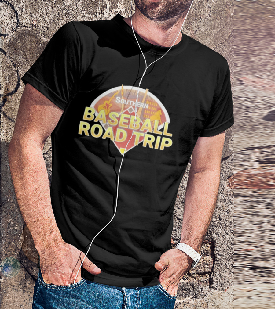 Southern Baseball Road Trip Music Adventure Stadium Scene T-Shirt