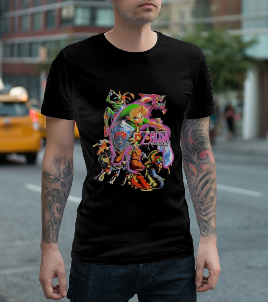 The Legend Of Zelda Majora's Mask Link Skull Kid Epona Characters T-Shirt
